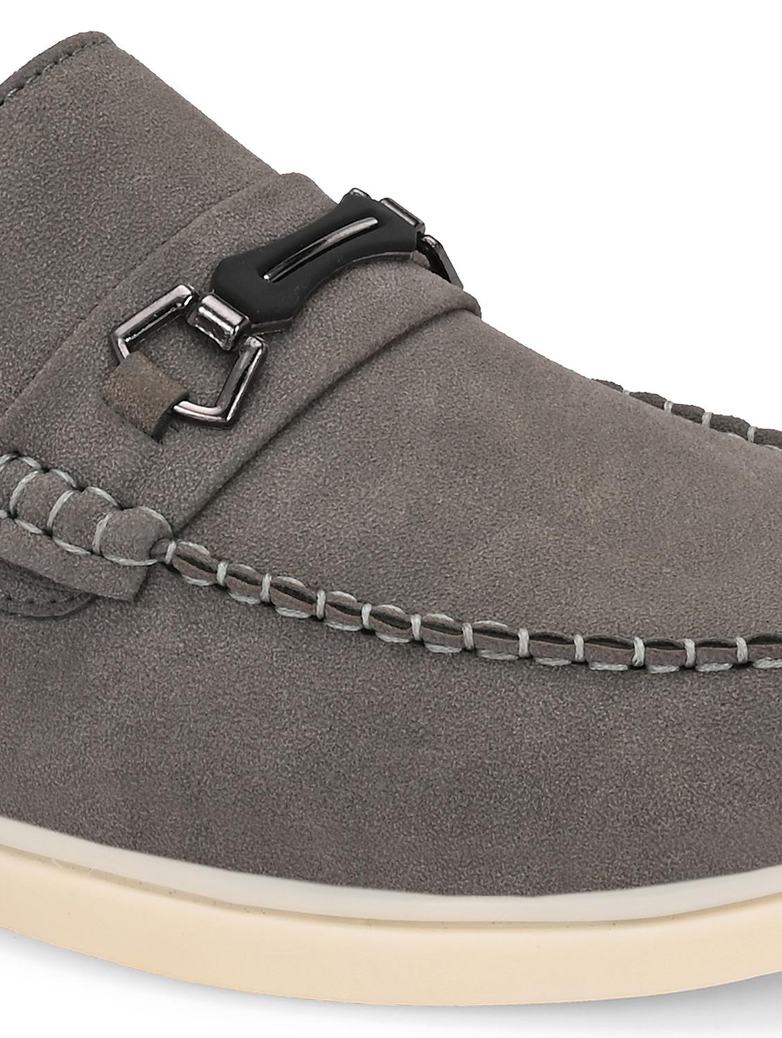 men grey slip on horsebit loafer - 22018930 - Standard Image - 4