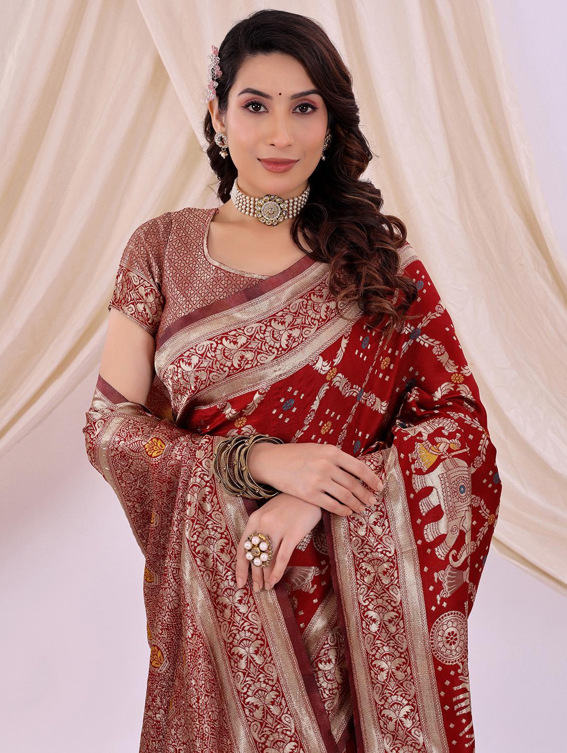 women self design banarasi saree with blouse - 22018944 -  Standard Image - 1