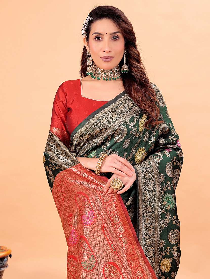 women self design banarasi saree with blouse - 22018950 -  Standard Image - 1