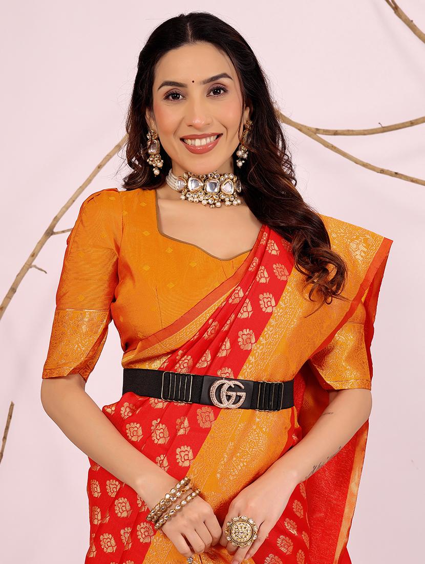 women self design banarasi saree with blouse - 22018994 - Standard Image - 1