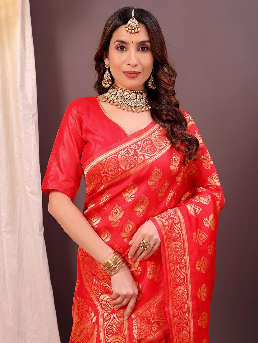 women self design banarasi saree with blouse - 22019013 -  Standard Image - 1