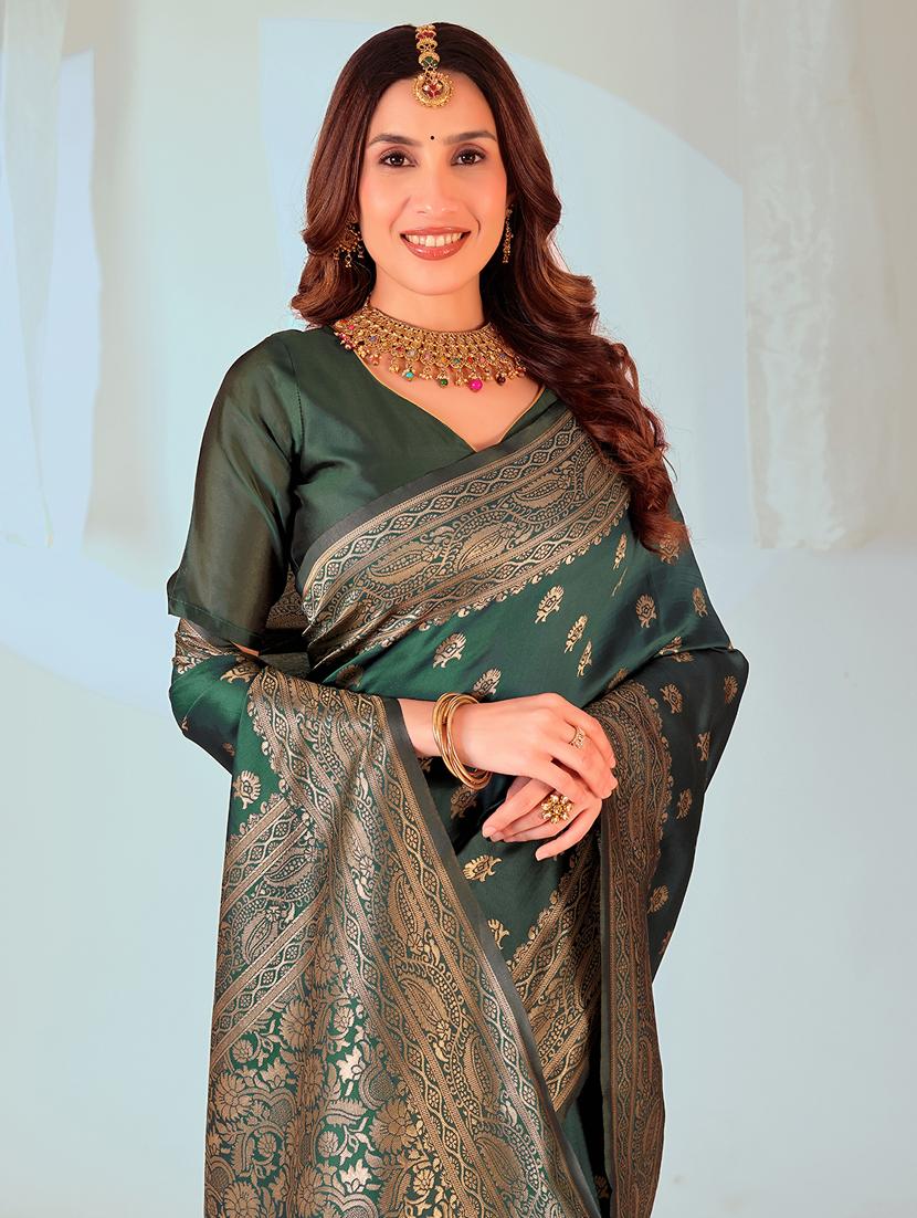 women self design banarasi saree with blouse - 22019031 - Standard Image - 1