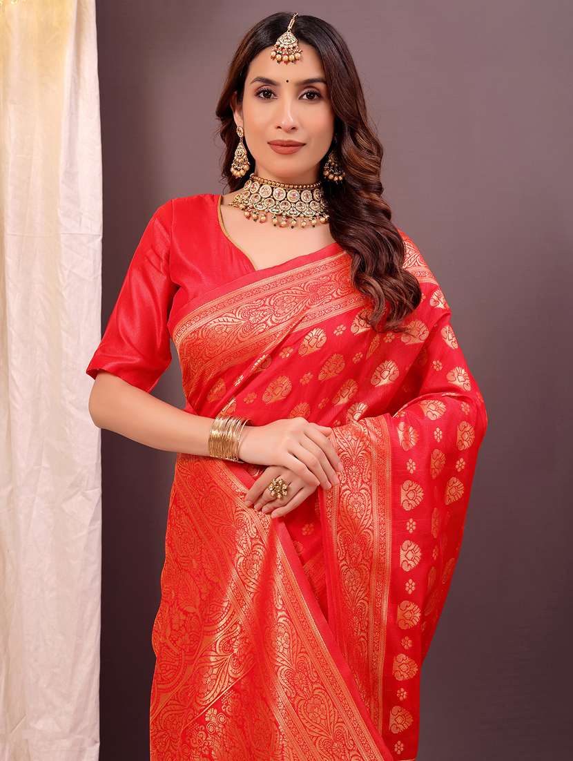 women self design banarasi saree with blouse - 22019036 - Standard Image - 1