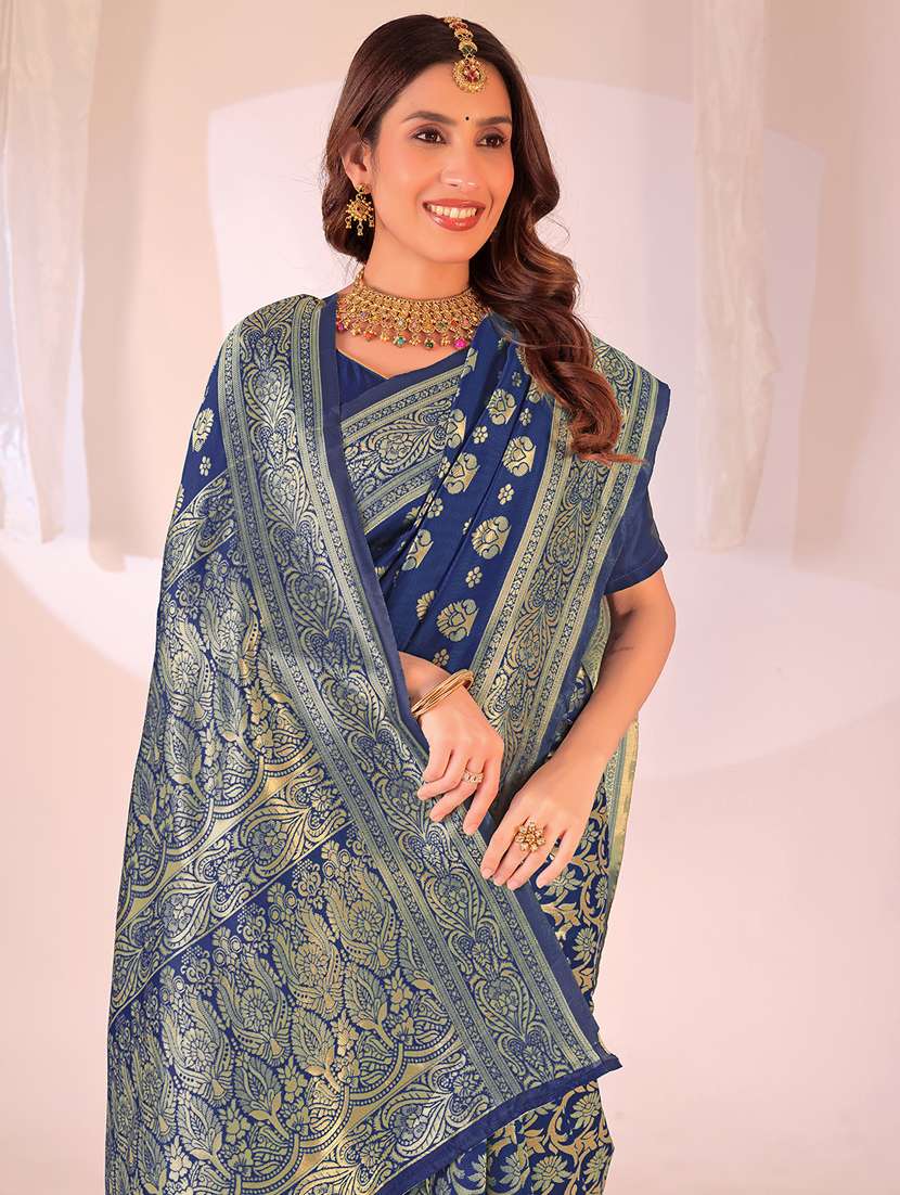 women self design banarasi saree with blouse - 22019041 - Standard Image - 1