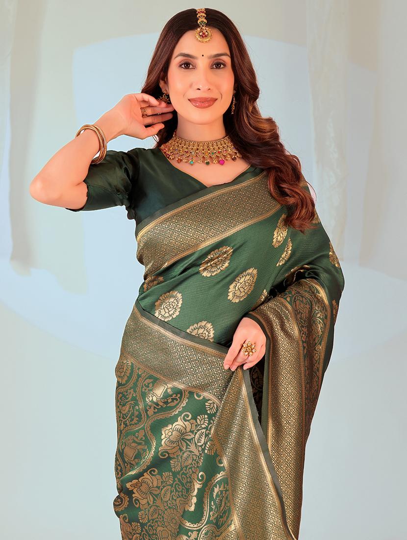 women self design banarasi saree with blouse - 22019045 - Standard Image - 1