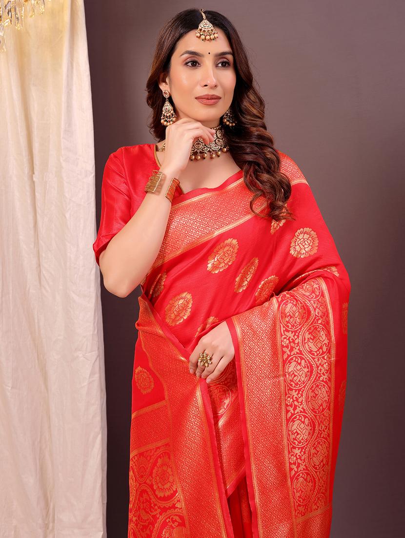 women self design banarasi saree with blouse - 22019048 -  Standard Image - 1