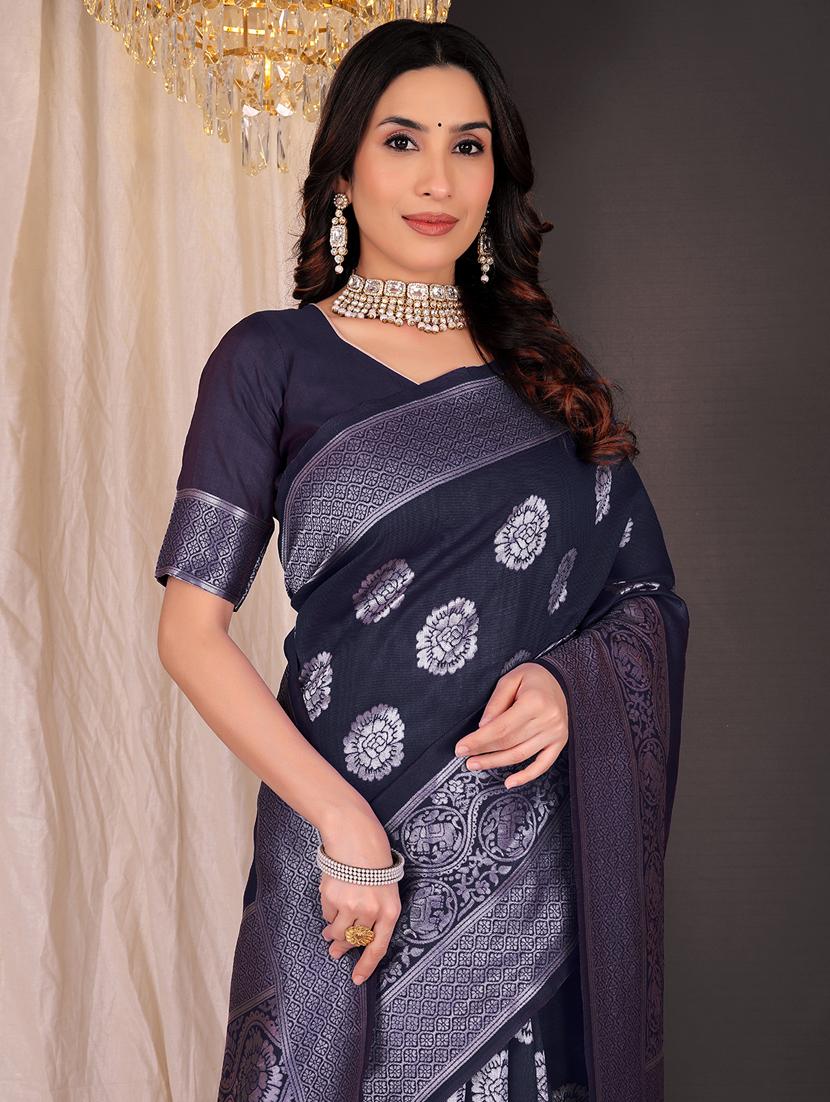 women self design banarasi saree with blouse - 22019052 - Standard Image - 1