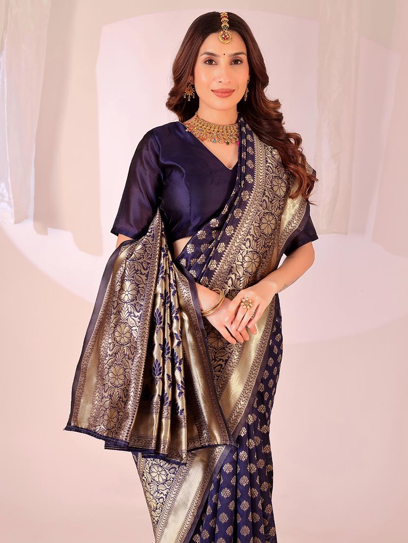 women self design banarasi saree with blouse - 22019073 - Standard Image - 1