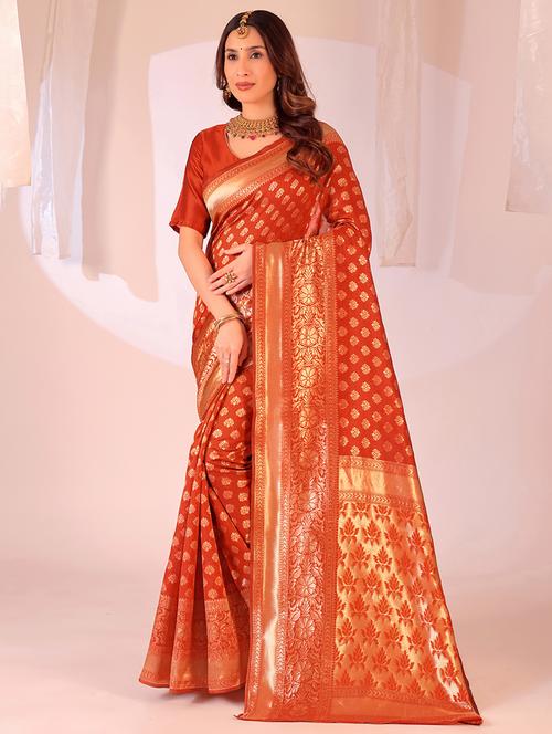 women self design banarasi saree with blouse - 22019074 - Standard Image - 0