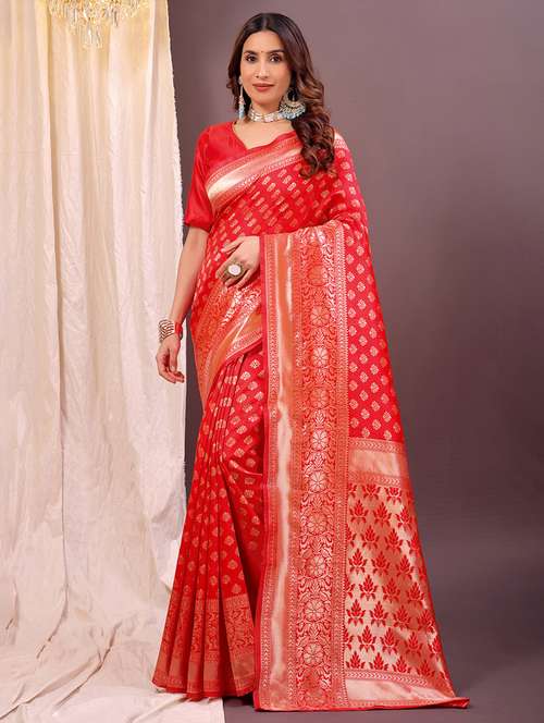 women self design banarasi saree with blouse - 22019078 - Standard Image - 0