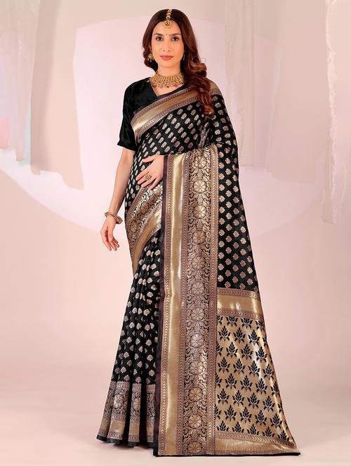 women self design banarasi saree with blouse - 22019081 - Standard Image - 0