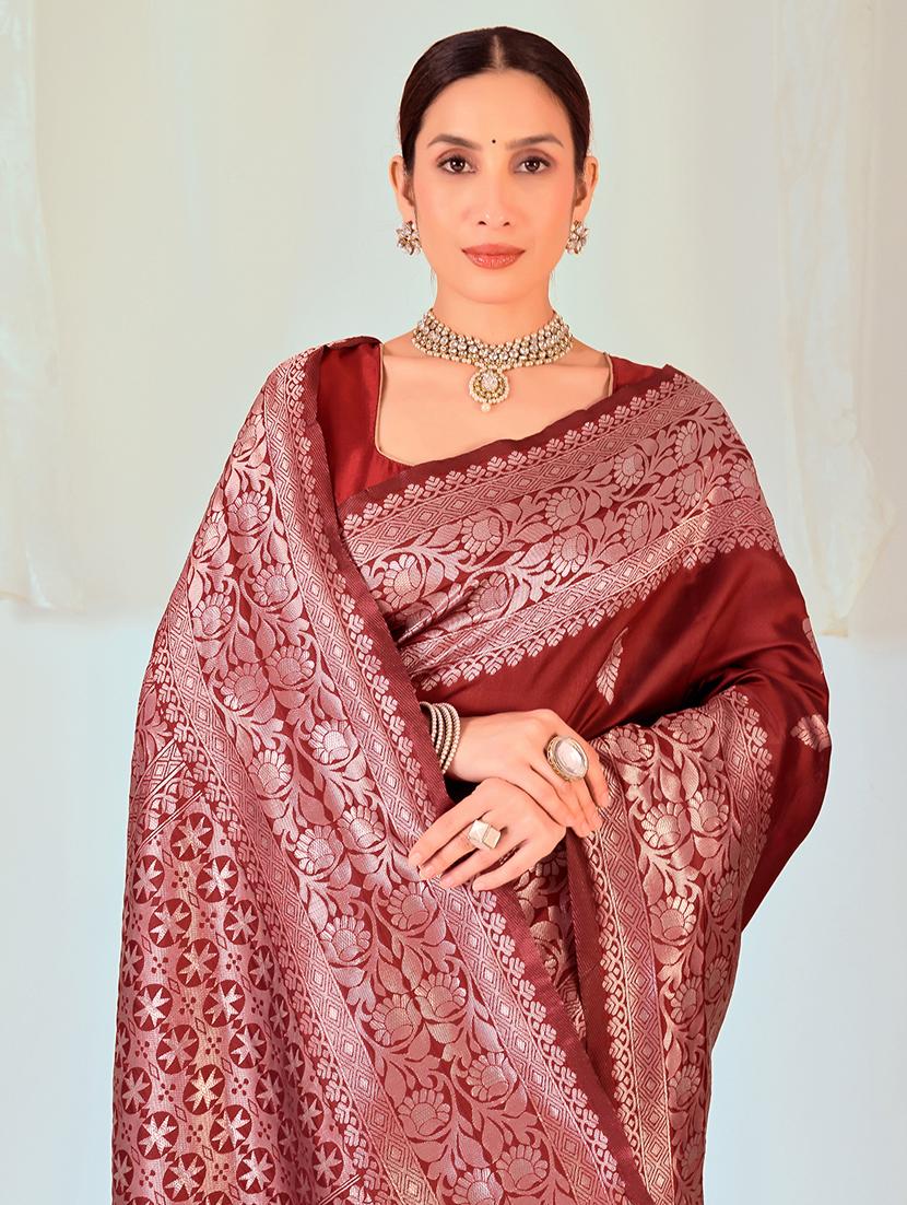 women self design banarasi saree with blouse - 22019084 -  Standard Image - 1