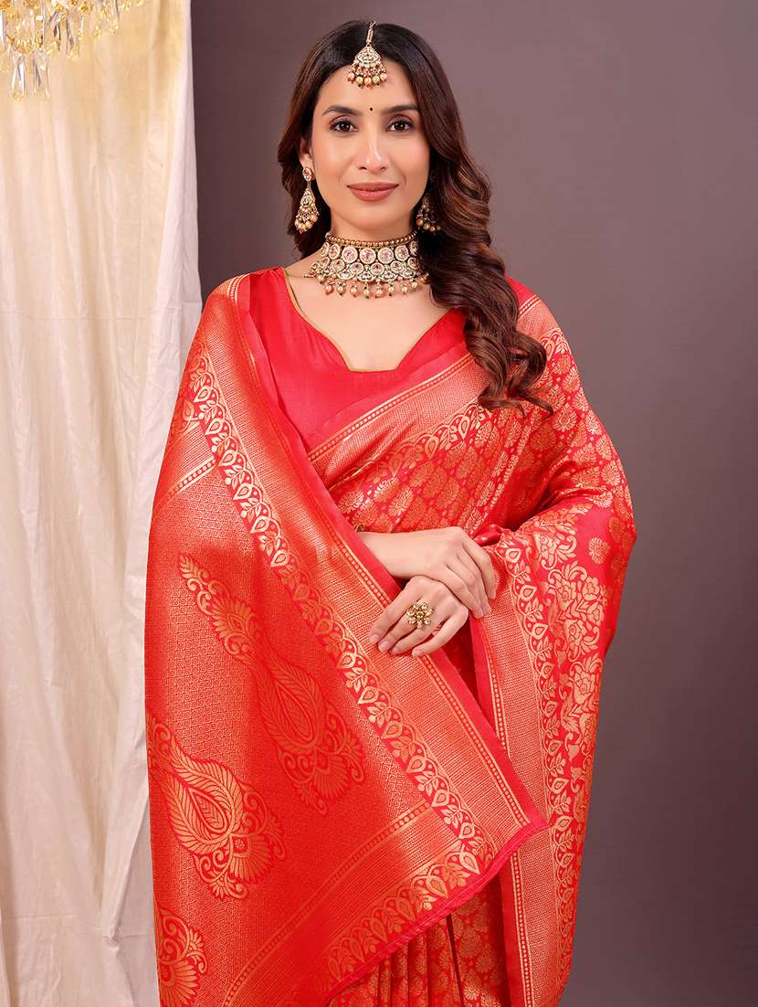 women self design banarasi saree with blouse - 22019091 - Standard Image - 1