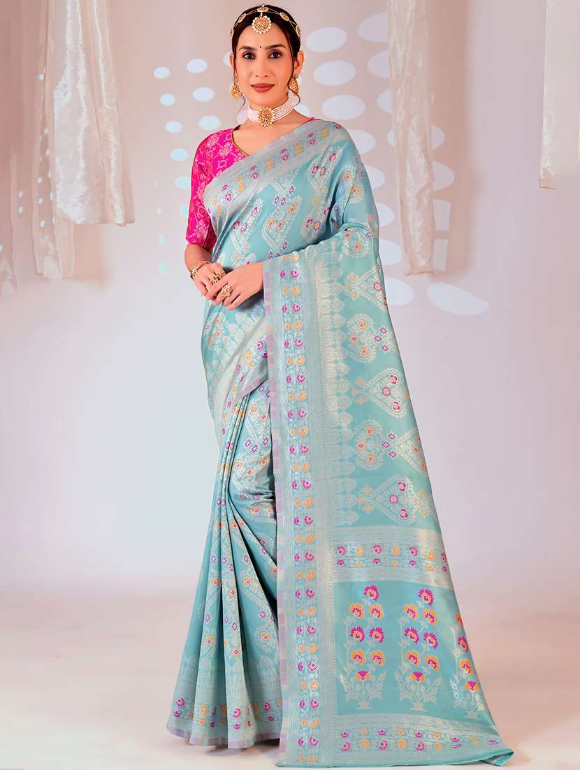 women self design banarasi saree with blouse - 22019097 - Zoom Image - 0