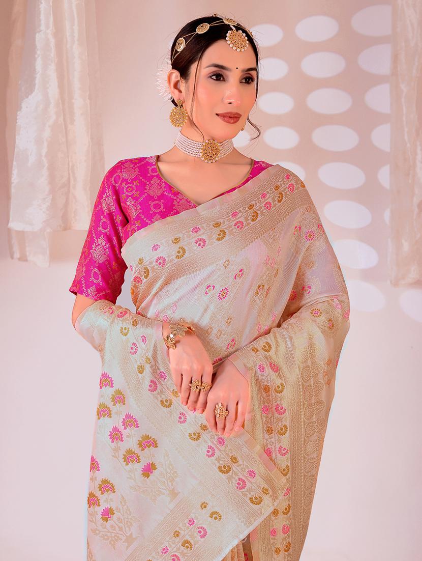 women self design banarasi saree with blouse - 22019098 -  Standard Image - 1