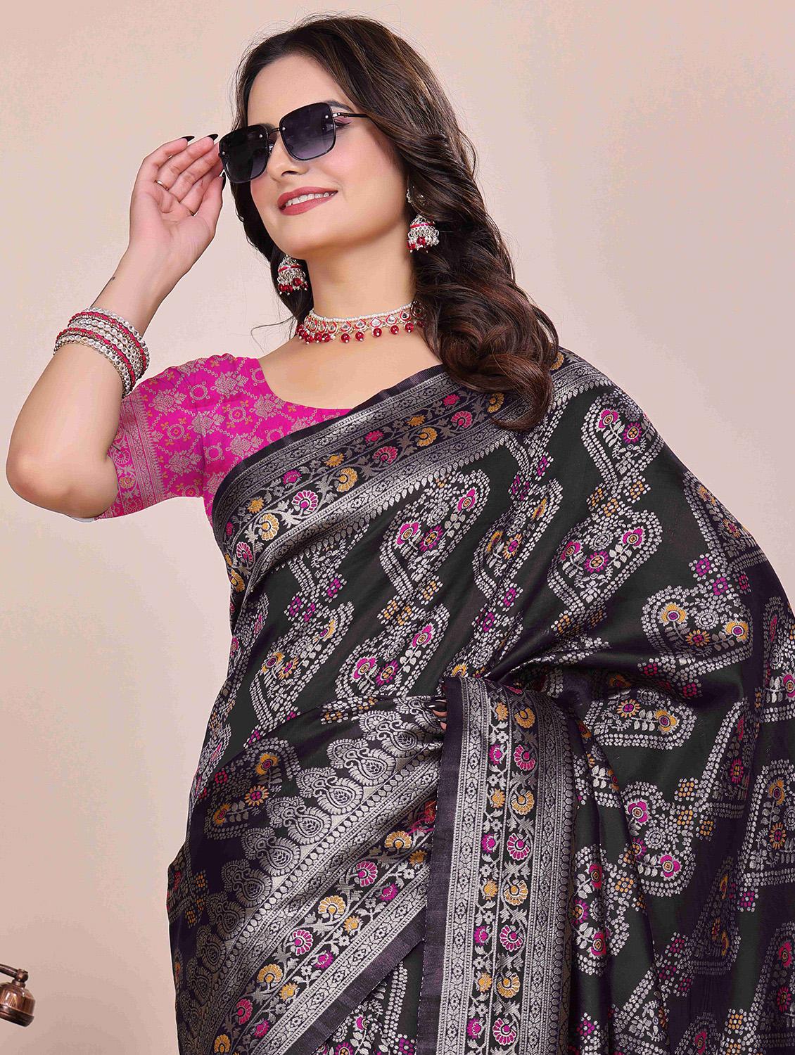 women self design banarasi saree with blouse - 22019099 - Standard Image - 1