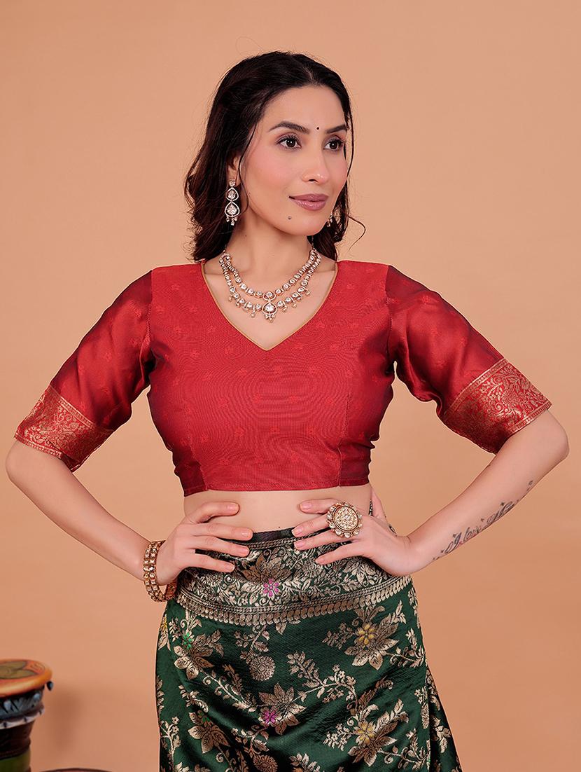 women self design banarasi saree with blouse - 22019117 - Standard Image - 1
