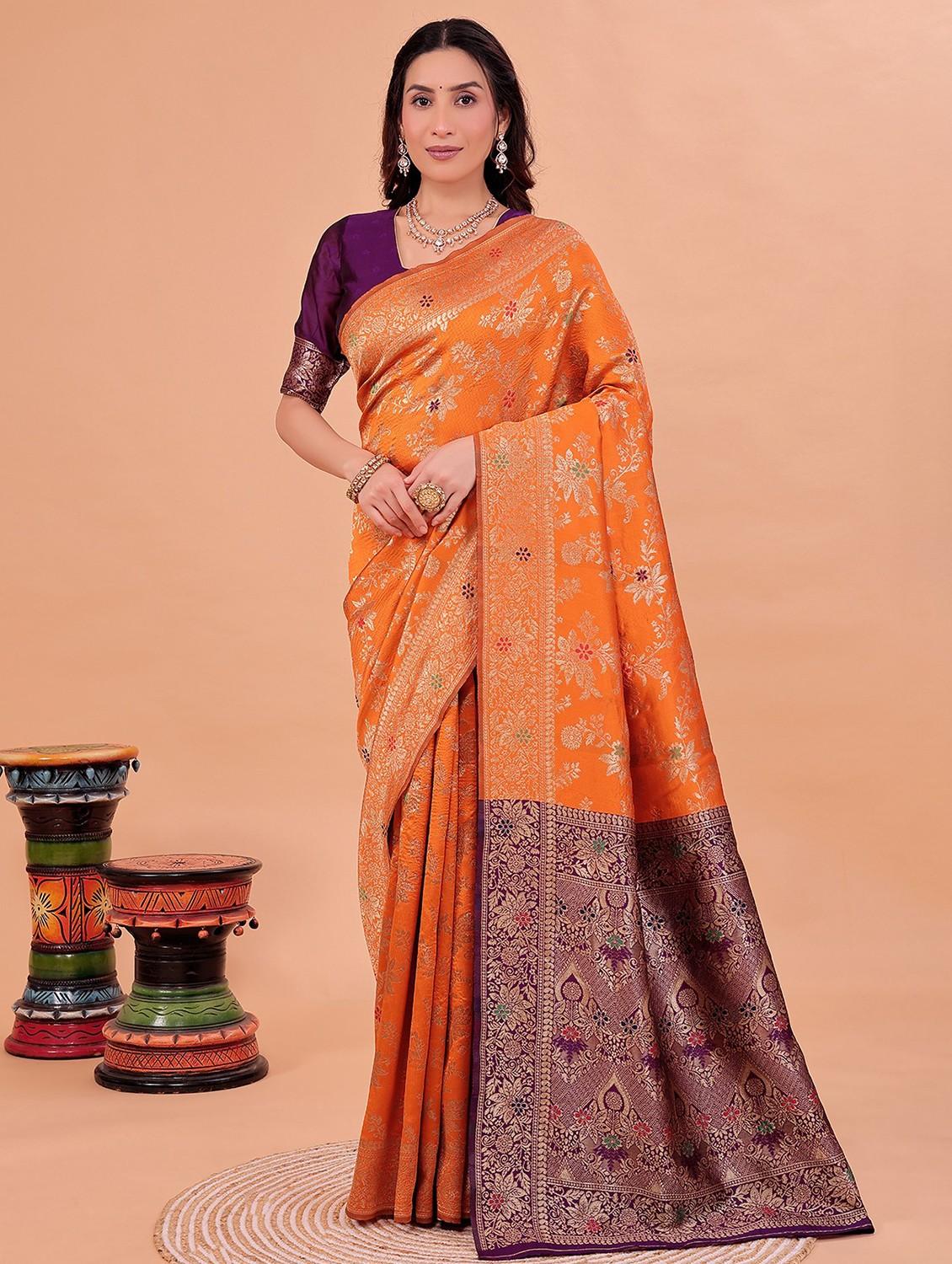 women self design banarasi saree with blouse - 22019119 - Zoom Image - 0