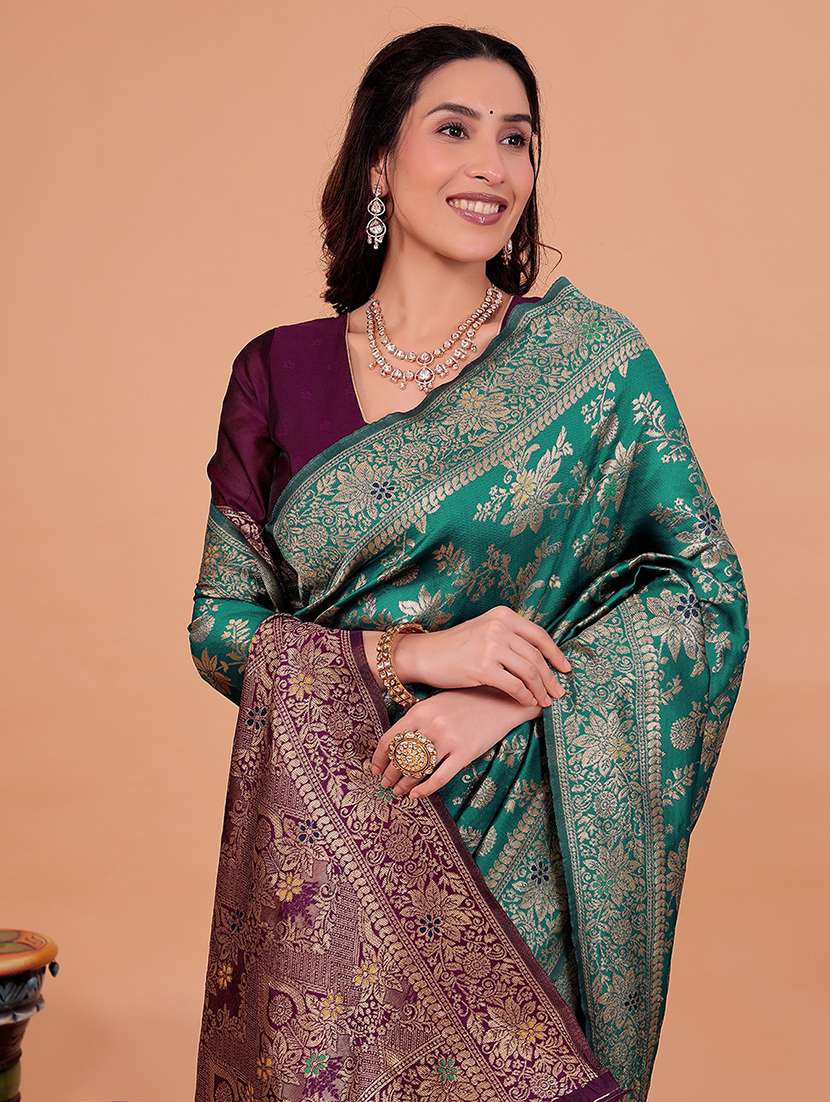 women self design banarasi saree with blouse - 22019120 - Standard Image - 1