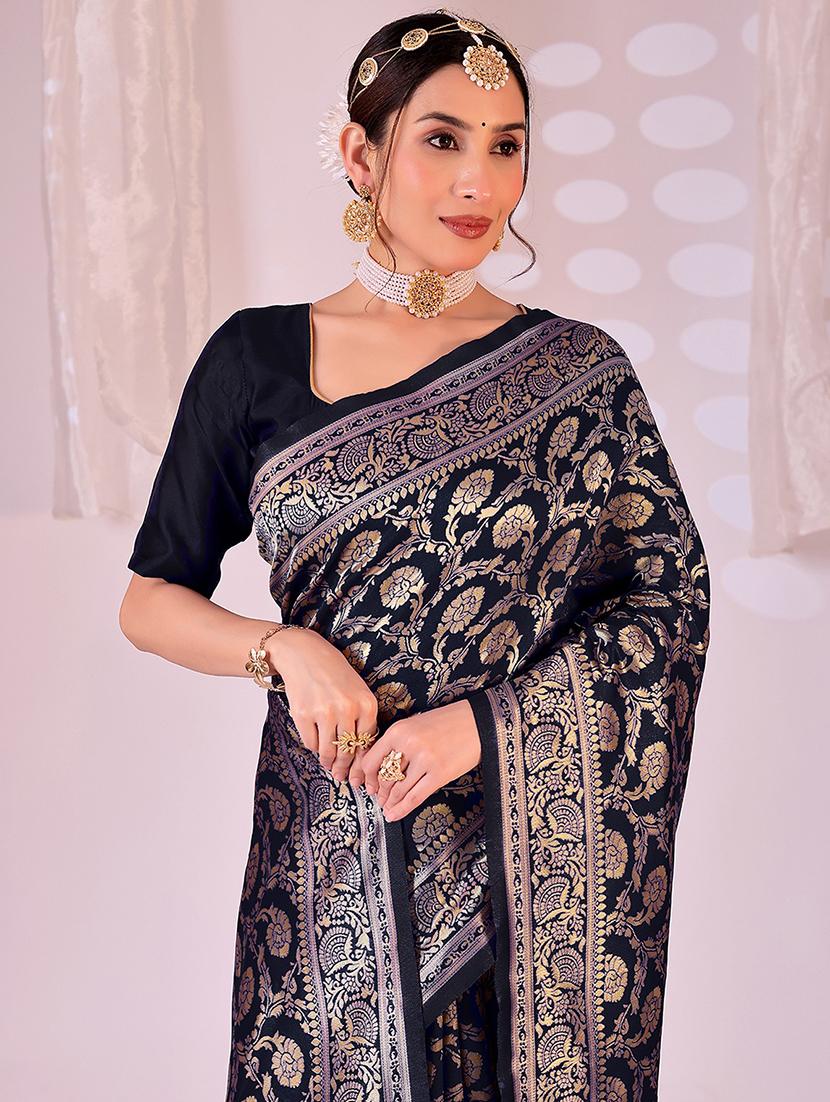 women self design banarasi saree with blouse - 22019126 - Standard Image - 1