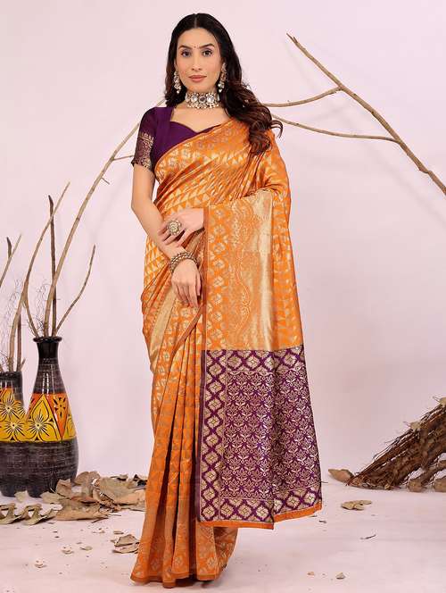 women self design banarasi saree with blouse - 22019141 -  Standard Image - 0