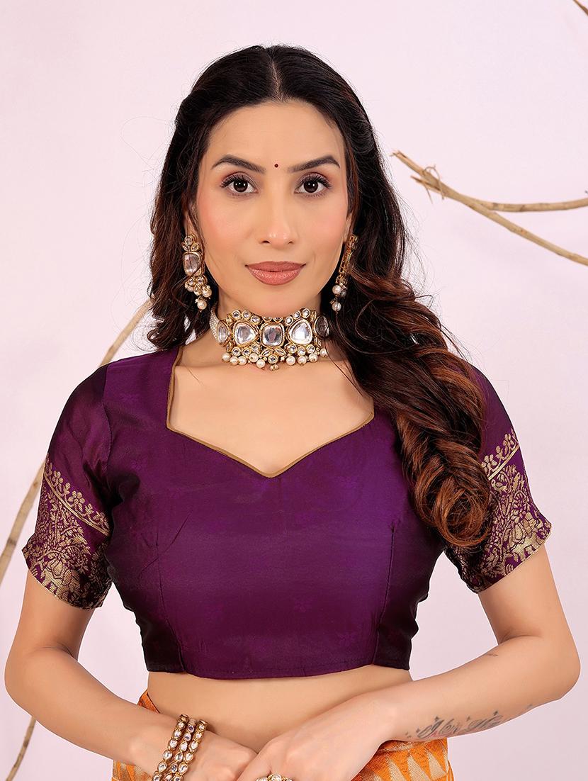 women self design banarasi saree with blouse - 22019141 - Standard Image - 1