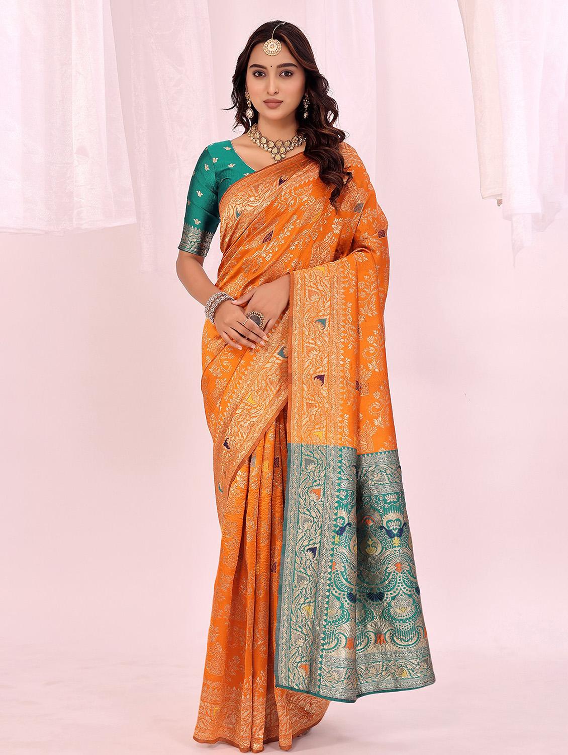 women self design banarasi saree with blouse - 22019146 - Zoom Image - 0