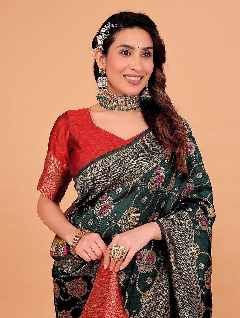 women self design banarasi saree with blouse - 22019160 -  Standard Image - 1