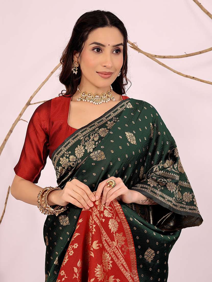 women self design banarasi saree with blouse - 22019184 - Standard Image - 1