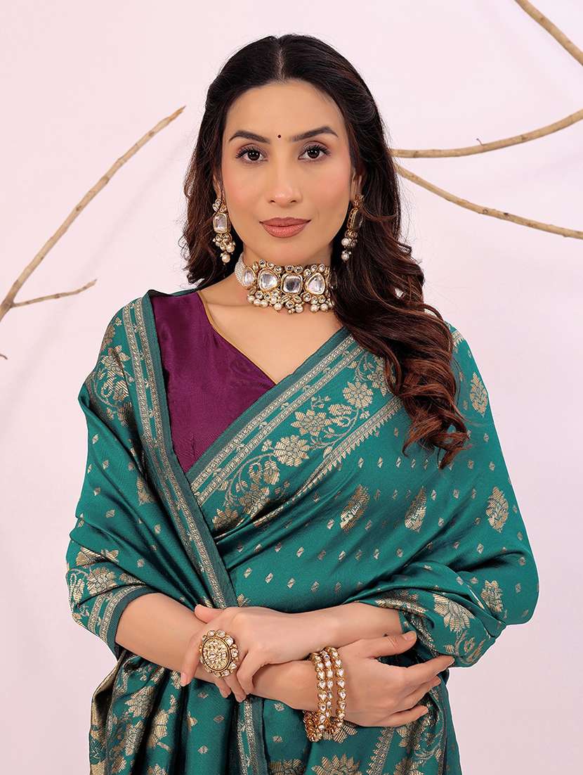 women self design banarasi saree with blouse - 22019187 - Standard Image - 1