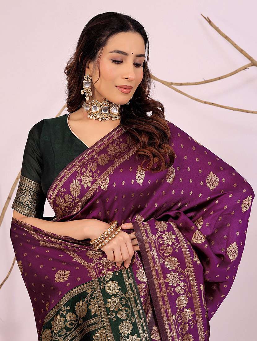 women self design banarasi saree with blouse - 22019188 - Standard Image - 1