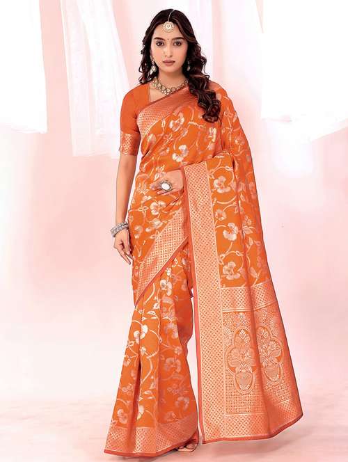 women self design banarasi saree with blouse - 22019196 - Standard Image - 0