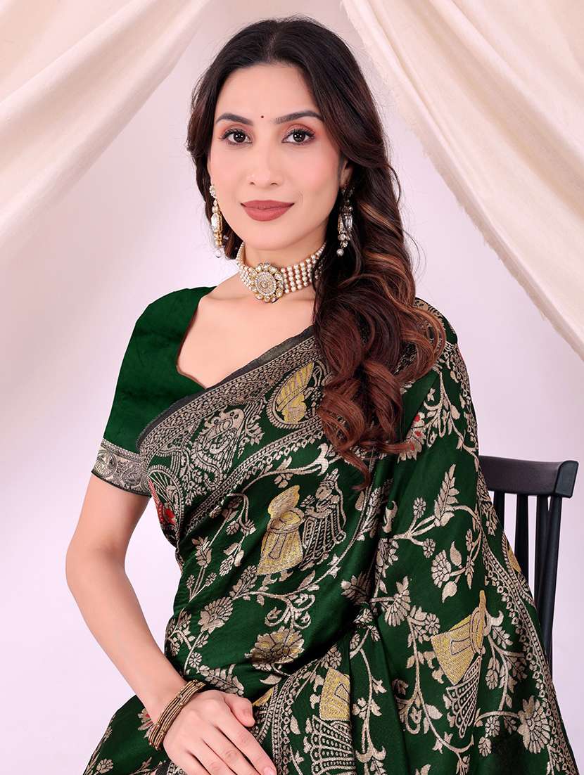 women self design banarasi saree with blouse - 22019276 -  Standard Image - 1