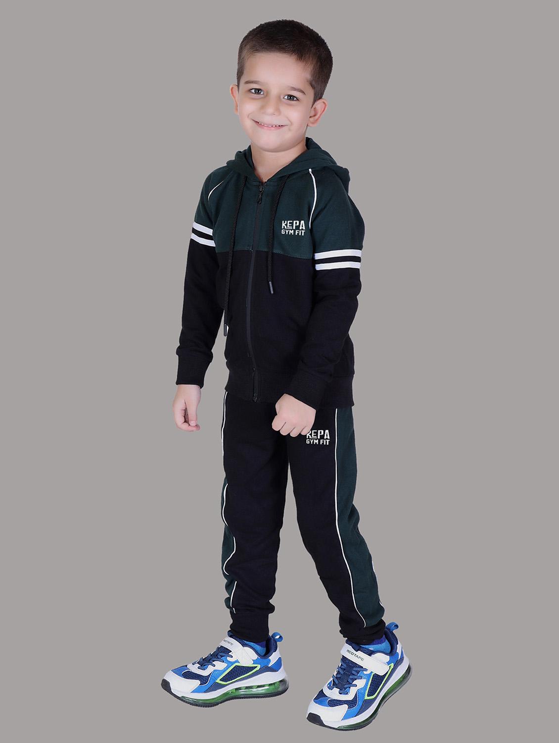 boys color blocked hooded track suit - 22019328 - Standard Image - 1
