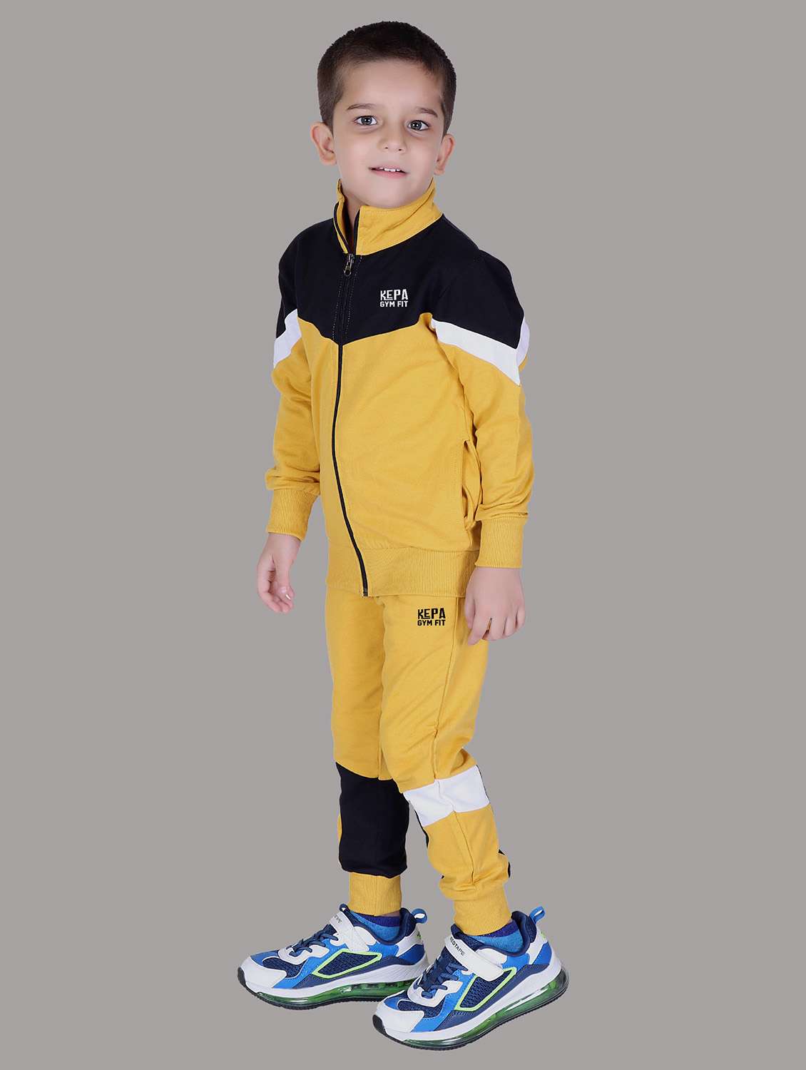boys color blocked hooded track suit - 22019331 -  Standard Image - 1