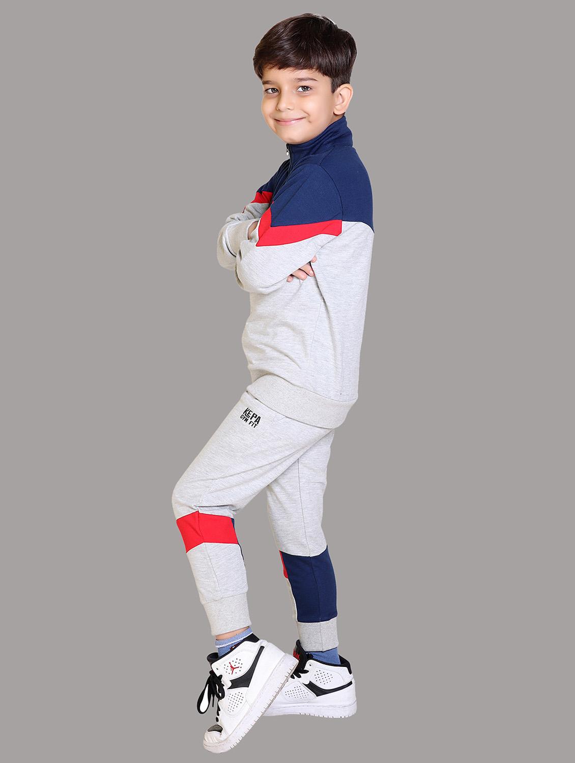 boys color blocked hooded track suit - 22019332 - Standard Image - 1