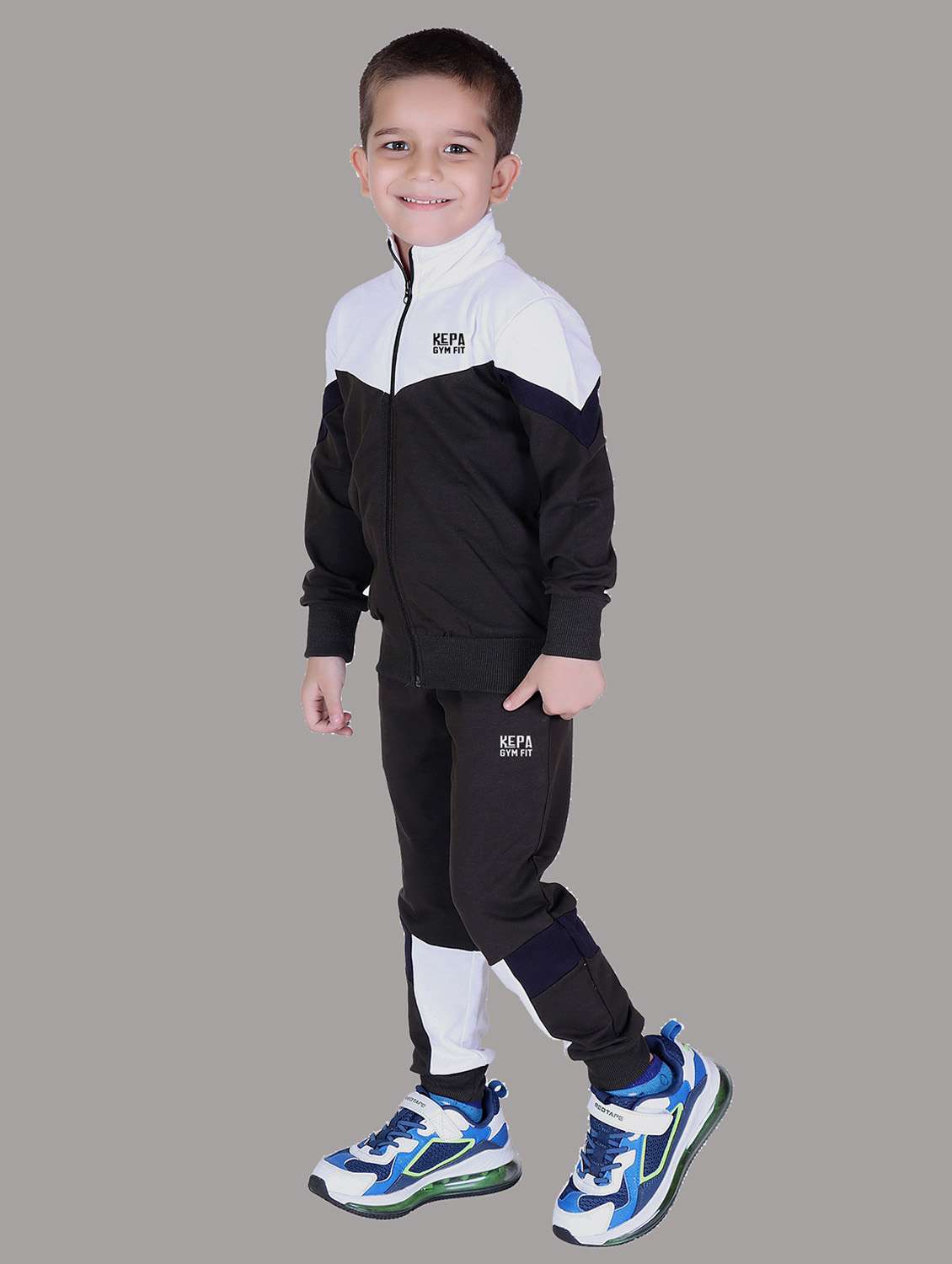 boys color blocked hooded track suit - 22019333 -  Standard Image - 1