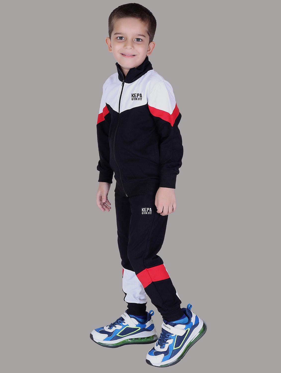 boys color blocked hooded track suit - 22019334 - Standard Image - 1