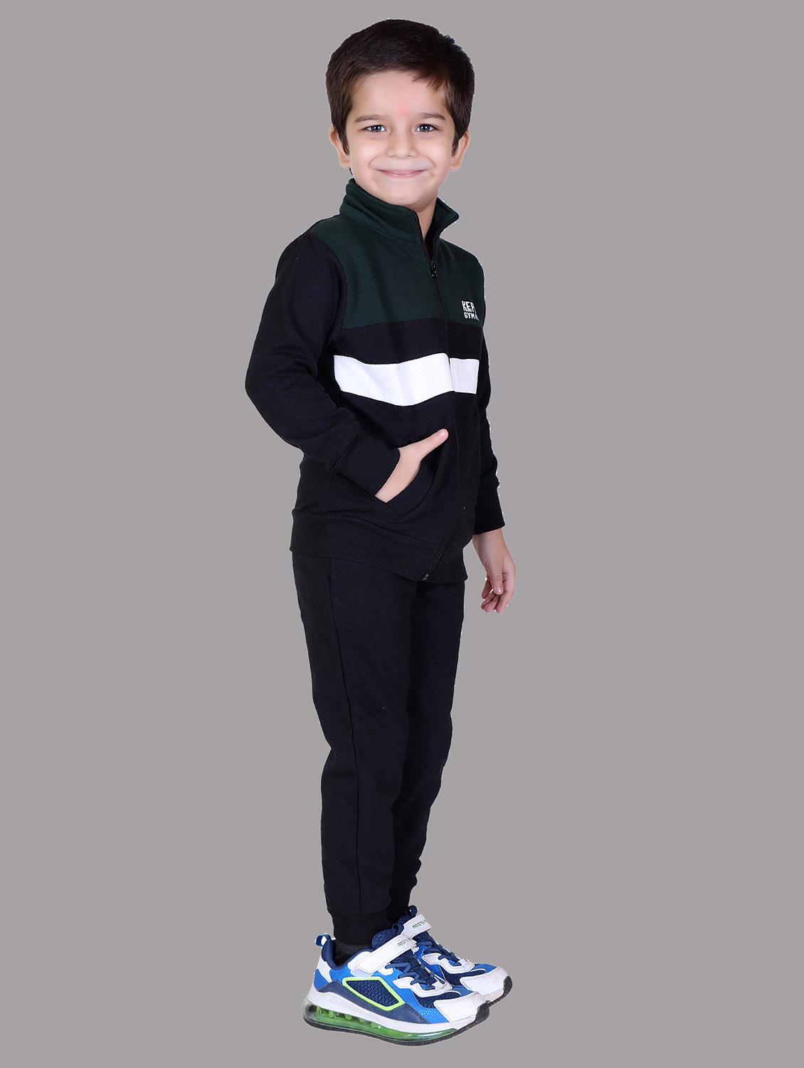 boys color blocked hooded track suit - 22019335 - Standard Image - 1