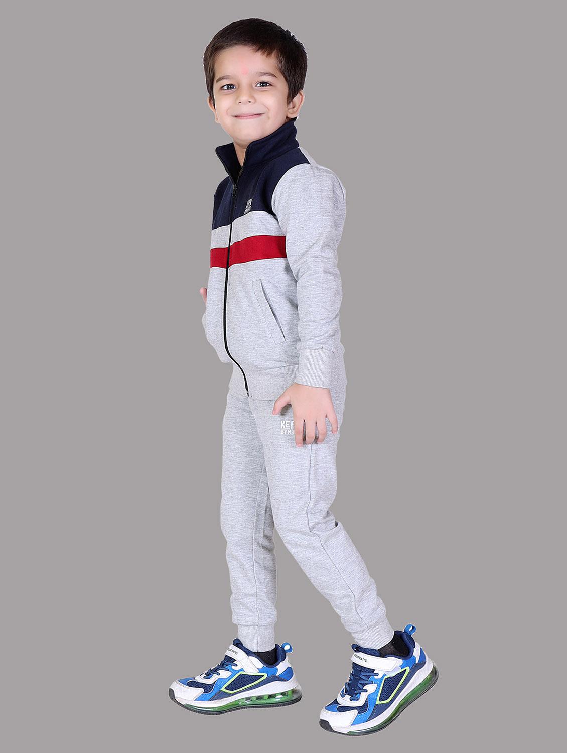 boys color blocked hooded track suit - 22019336 - Standard Image - 1