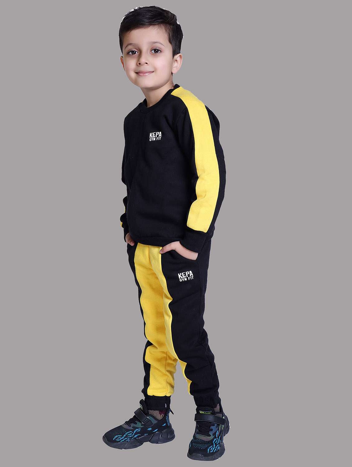 boys color blocked hooded track suit - 22019339 -  Standard Image - 1