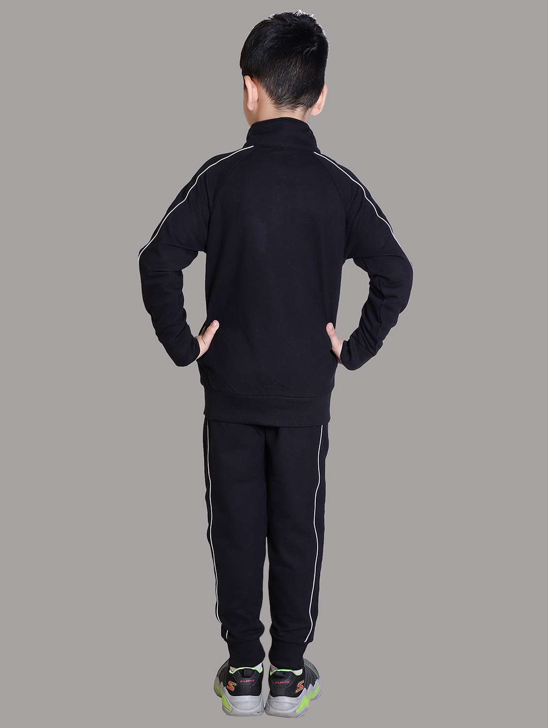 boys color blocked hooded track suit - 22019340 -  Standard Image - 4