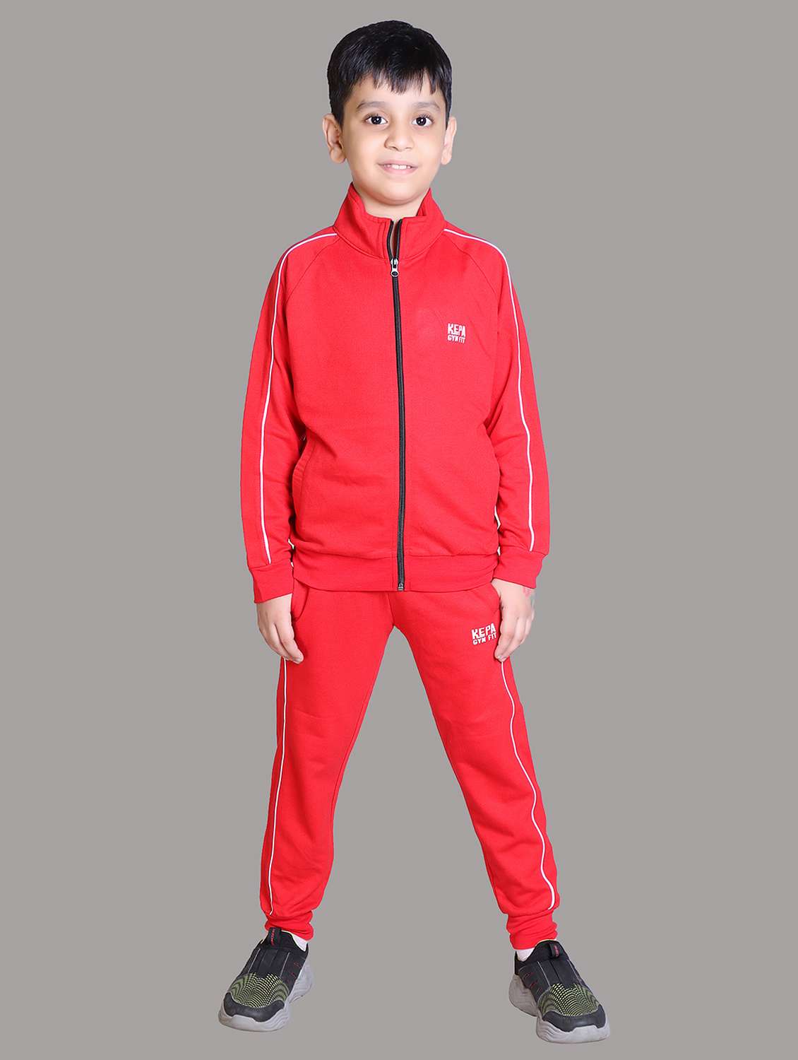 boys red solid hooded track suit - 22019342 -  Zoom Image - 0