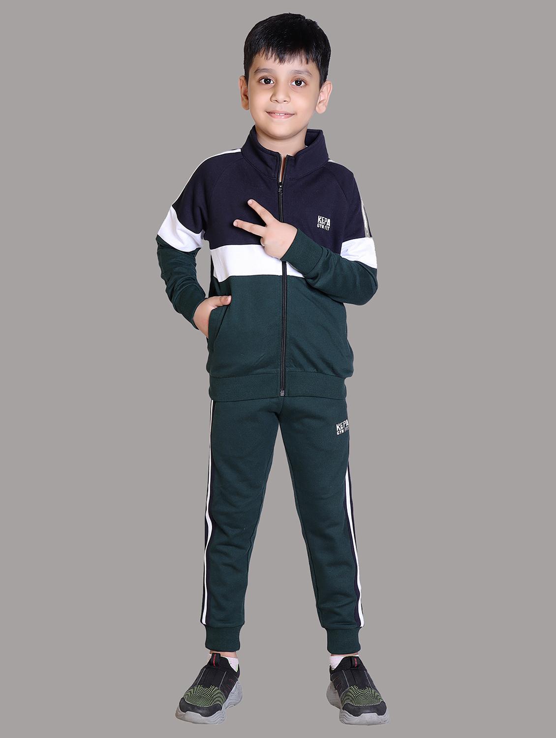 boys color blocked hooded track suit - 22019345 - Standard Image - 1