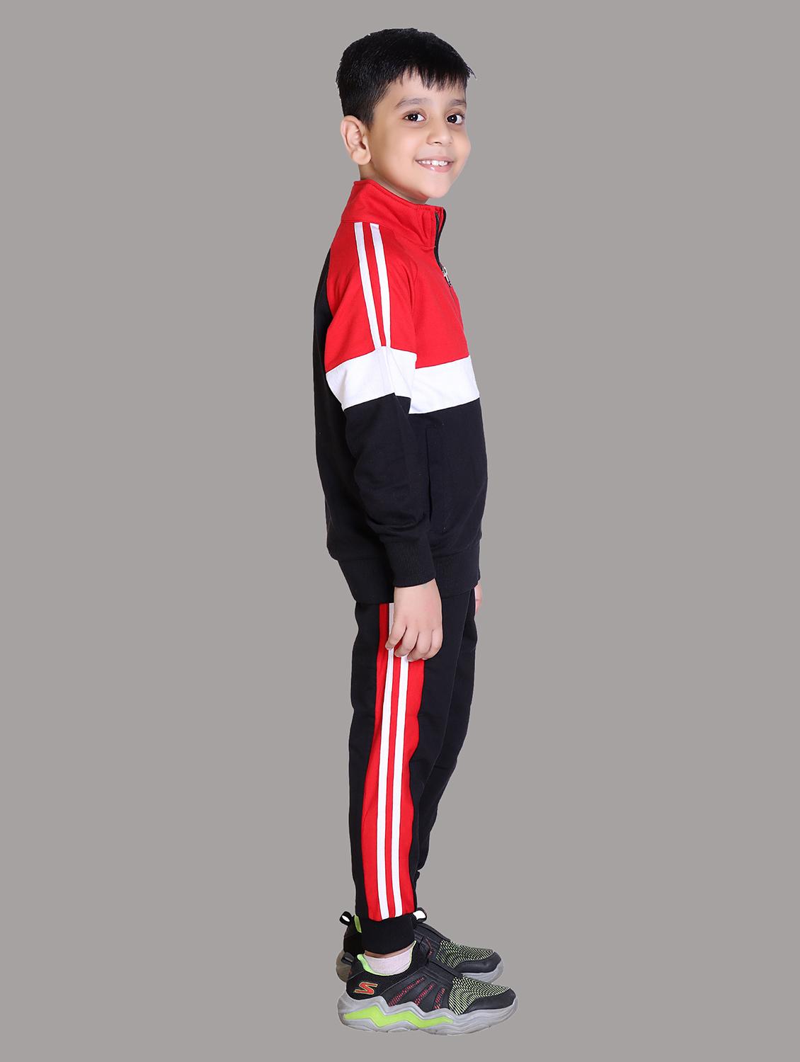 boys color blocked hooded track suit - 22019346 - Standard Image - 1
