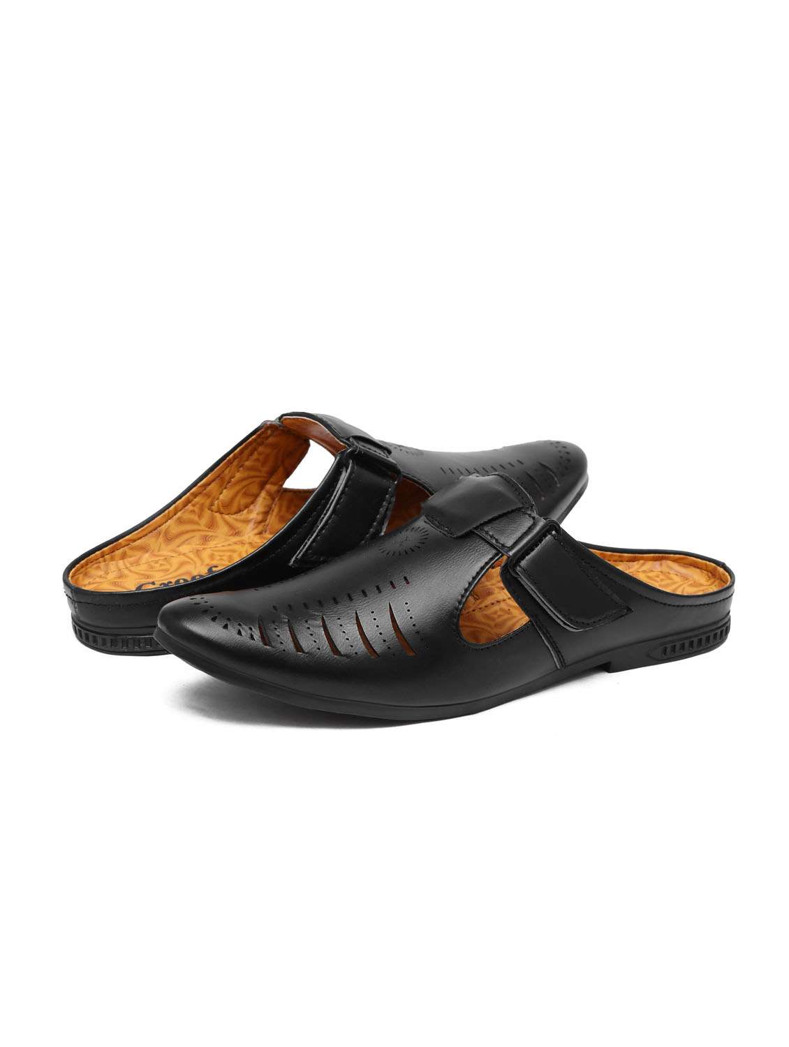 men black slip on mules - 22019348 -  Standard Image - 1