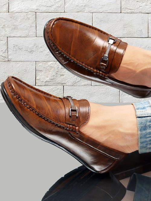 men brown slip on loafer - 22019357 -  Standard Image - 0