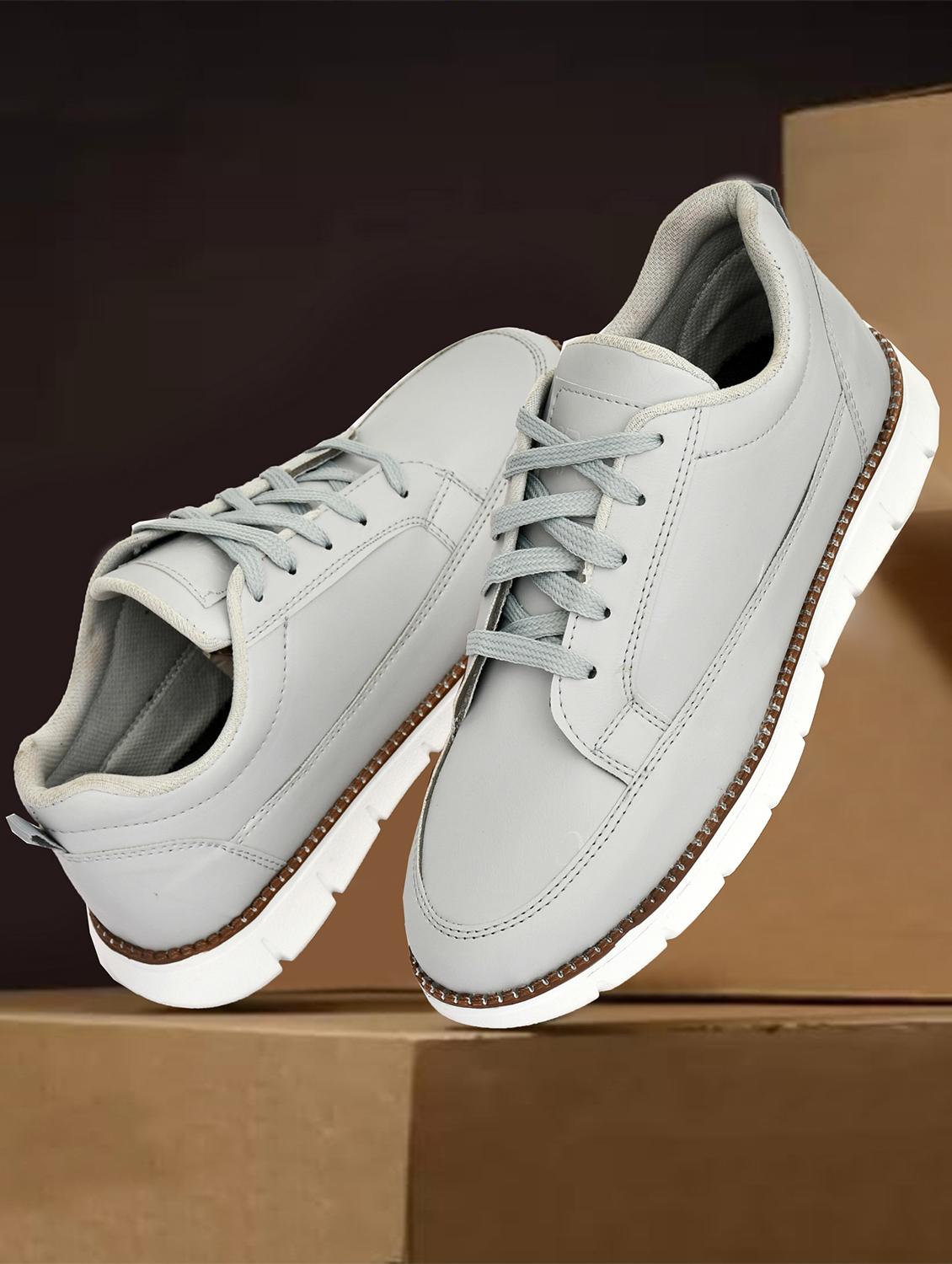 men grey lace up sneaker - 22019359 - Standard Image - 1