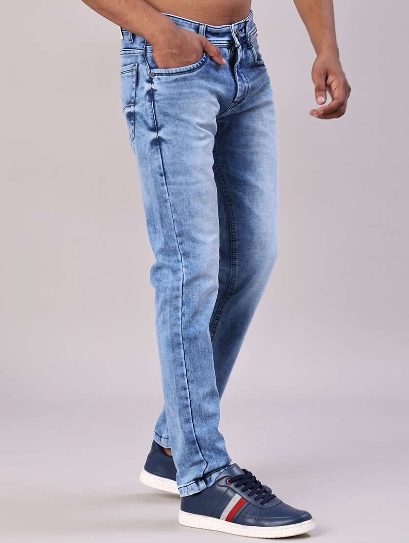 men washed mid rise full length jeans - 22019465 - Standard Image - 1