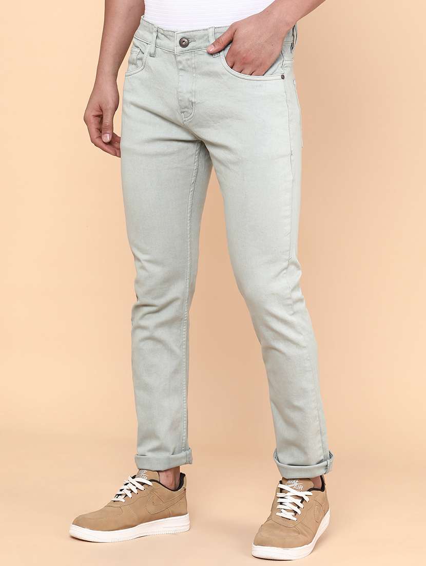 men green denim jeans - 22019524 -  Standard Image - 4